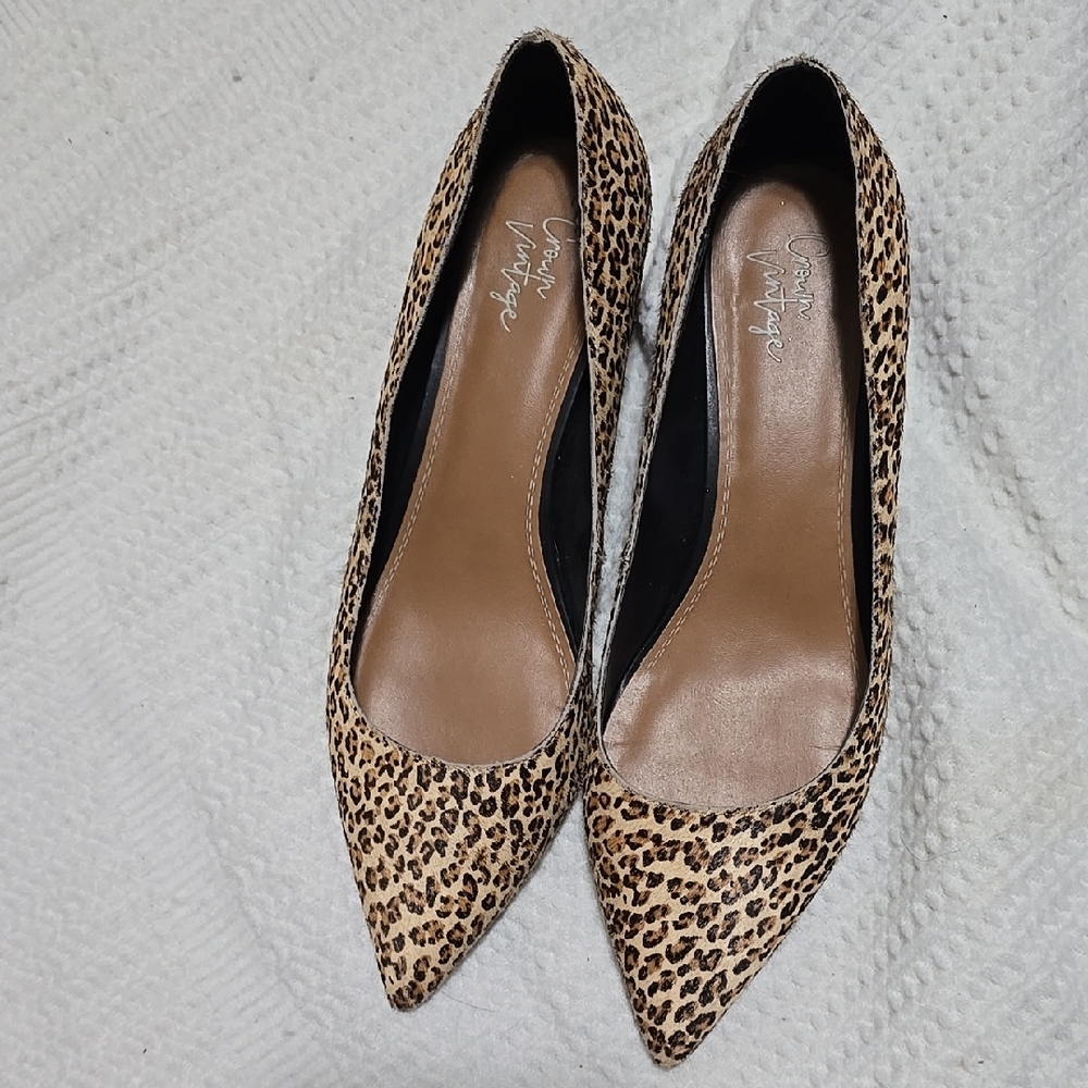 Crown Vintage  Leopard Print Heels